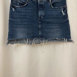 Zara Blue Distressed Mini Skirt